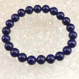 ラピスラズリ 4Aグレード 8mm玉ブレスレット 19.2g (ID:43935)