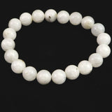 インドネシア産 イジェン水晶　 白 10mm玉ブレスレット 証明書付 28.4ｇ (ID:44130)