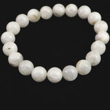 インドネシア産 イジェン水晶　 白 10mm玉ブレスレット 証明書付 28.4ｇ (ID:44130)