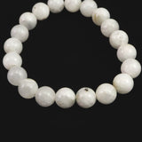 インドネシア産 イジェン水晶　 白 10mm玉ブレスレット 証明書付 28.4ｇ (ID:44130)