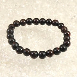 北海道産 ヴァーミリオンオブシディアン（紅十勝） 8mm玉ブレスレット 証明書付 15.3g (ID:44137)