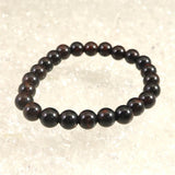 北海道産 ヴァーミリオンオブシディアン（紅十勝） 8mm玉ブレスレット 証明書付 15.3g (ID:44137)