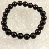チベット産 天然モリオン水晶 4A  8.5mm玉 ブレスレット 19.9g (ID:44178)