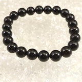 チベット産 天然モリオン水晶 4A  8.5mm玉 ブレスレット 19.9g (ID:44178)