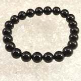 チベット産 天然モリオン水晶 4A  8.5mm玉 ブレスレット 19.9g (ID:44178)