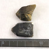 岐阜県中津川市蛭川産 黒水晶（モリオン） 原石 2個セット 21.5g (ID:44227)