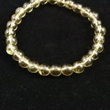 天然シトリン 非加熱 無処理　7mm玉ブレスレット 13.31g  (ID:44344)