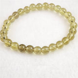 天然シトリン 非加熱 無処理　7mm玉ブレスレット 13.31g  (ID:44344)