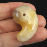 兵庫県淡路島産　おのころ水晶　AA 33mm勾玉 14.8g (ID:44540)