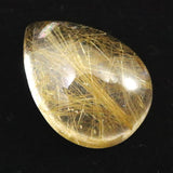 ヒマラヤ マニハール産 ゴールドルチル入り 水晶 ティアドロップ型 ルース 11.3ct (ID:44640)