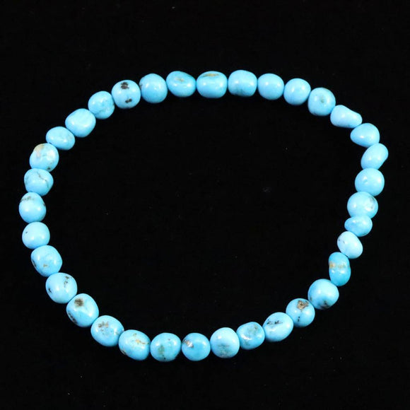 スリーピングビューティ鉱山産ターコイズ  タンブル アンクレット 10.5g (ID:44721)