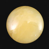 H&E社 サチャロカイエロー アゼツライト　30mmソーサー 証明書付 11.0g (ID:44730)