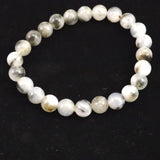 インドネシア産 イジェン水晶　8mm玉ブレスレット 証明書付 17.9ｇ (ID:44834)