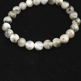 インドネシア産 イジェン水晶　8mm玉ブレスレット 証明書付 17.9ｇ (ID:44834)