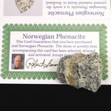 H&E社 ノルウェー産 フェナカイト 33mm 原石 証明書付 13.0g (ID:44892)