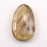 ゴールド タイチンルチル クォーツ 21.5mm ペアシェイプ ルース 13.97ct (ID:44915)