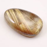 ゴールド タイチンルチル クォーツ 21.5mm ペアシェイプ ルース 13.97ct (ID:44915)