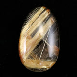 ゴールド タイチンルチル クォーツ 21.5mm ペアシェイプ ルース 13.97ct (ID:44915)