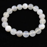 北海道 花石メノウ 瑪瑙 10mm玉 ブレスレット ディレクトリカード付 28.3g (ID:45025)