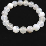 北海道 花石メノウ 瑪瑙 10mm玉 ブレスレット ディレクトリカード付 28.3g (ID:45025)