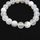 北海道 花石メノウ 瑪瑙 10mm玉 ブレスレット ディレクトリカード付 28.3g (ID:45025)