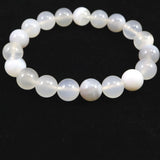 北海道 花石メノウ 瑪瑙 10mm玉 ブレスレット ディレクトリカード付 28.3g (ID:45025)