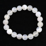 北海道 花石メノウ 瑪瑙 10mm玉 ブレスレット ディレクトリカード付 28.3g (ID:45025)