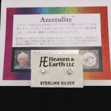 H&E社 アゼツライト(AZOZEO) 3mmラウンドカット ピアス 証明書付 (ID:45069)