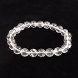 米国NY州産 ハーキマーダイヤモンド 3A+ 8.5mm玉 ブレスレット 20.2g (ID:45120)