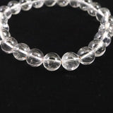 米国NY州産 ハーキマーダイヤモンド 3A+ 8.5mm玉 ブレスレット 20.2g (ID:45120)