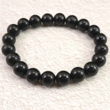 ロシア産 シュンガイト AAグレード 10mm玉ブレスレット 31.3g (ID:45181)