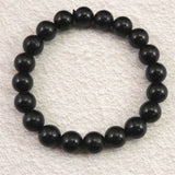 ロシア産 シュンガイト AAグレード 10mm玉ブレスレット 31.3g (ID:45181)