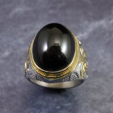 ビリトナイト　インドネシア産テクタイト　18mmオーバル　リング　19号 (ID:45290)