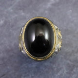 ビリトナイト　インドネシア産テクタイト　18mmオーバル　リング　19号 (ID:45290)