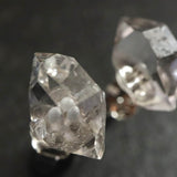 ハーキマーダイヤモンド 原石　ピアス 1.1g (ID:45462)