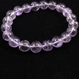 ボリビア産 ラベンダー アメジスト エレスチャル 10mm玉 ブレスレット 28.54g (ID:45594)