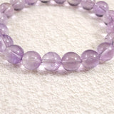 ボリビア産 ラベンダー アメジスト エレスチャル 10mm玉 ブレスレット 28.54g (ID:45594)