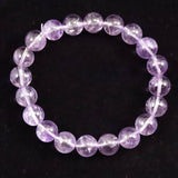 ボリビア産 ラベンダー アメジスト エレスチャル 10mm玉 ブレスレット 28.54g (ID:45594)