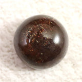 ブラッドショット アイオライトサンストーン AAAA　15mmラウンド カボション 3.8g (ID:45747)