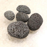 富士溶岩石 玄武岩 タンブル 5個セット ディレクトリカード付 127ｇ (ID:45752)