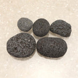 富士溶岩石 玄武岩 タンブル 5個セット ディレクトリカード付 127ｇ (ID:45752)