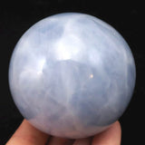 セレスタイト 天青石  65mmスフィア　丸玉　394ｇ (ID:45997)