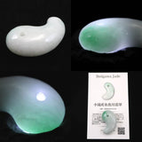 糸魚川翡翠  ヒスイ 小滝産 薄緑 31mm勾玉 ディレクトリカード付 11.22g (ID:46024)