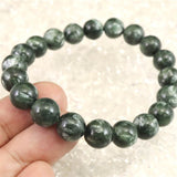 セラフィナイト クリノクロア 10mm玉ブレスレット 25.2g (ID:46196)
