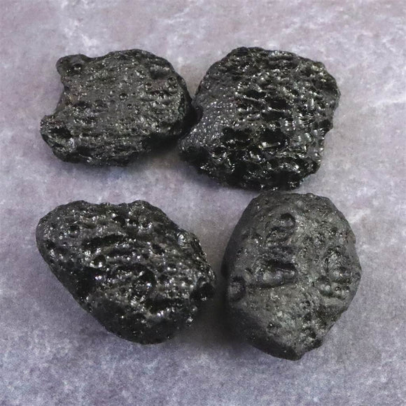 チベタンテクタイト 原石 4個セット  11.4g (ID:46233)