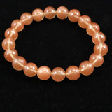 チベット産 ピンクブラウン シラー アンデシン  9.5mm玉ブレスレット 24.79g (ID:46275)