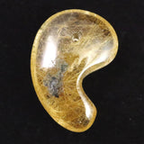 ヒマラヤ マニハール産 ゴールドルチル入り 水晶 34mm勾玉 10.5g (ID:46296)