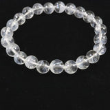 ホワイトファントム エンジェルラダークォーツ  8mm玉ブレスレット 16.8ｇ (ID:46302)