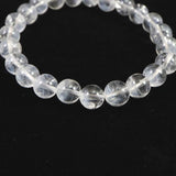 ホワイトファントム エンジェルラダークォーツ  8mm玉ブレスレット 16.8ｇ (ID:46302)