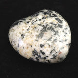 H&E社 ブラックトルマリン アゼツライト (AZOZEO)  60mmハート 証明書付 126g (ID:46312)